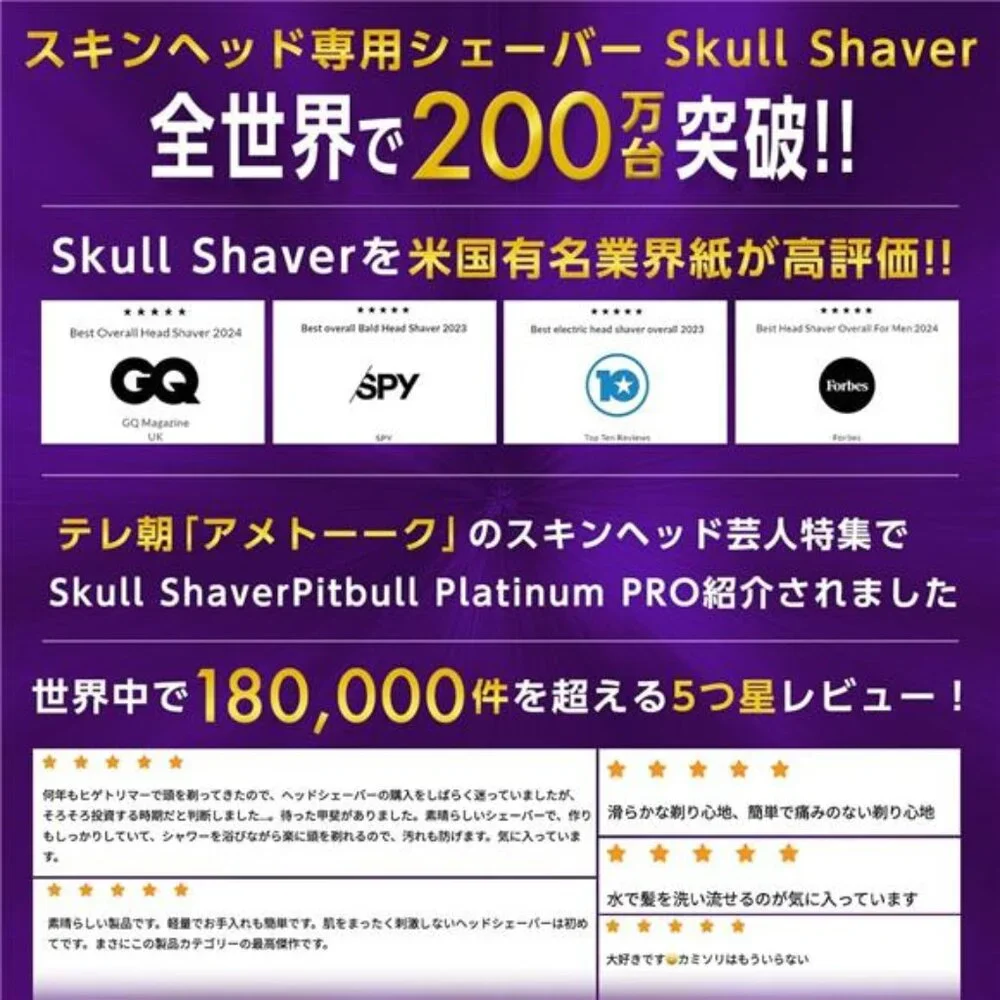 Skull Shaver Forte PRO 4 Head Replacement Blade - Shaver Blade for Wet & Dry